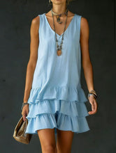 Lade das Bild in den Galerie-Viewer, Fashionable Women's Loose Casual Solid Color Side Pocket Tank Dress
