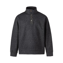 Load image into Gallery viewer, Loose Wool Blend Half-Button Stand Collar Hooded Sweatshirt Men
