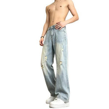 Load image into Gallery viewer, Ripped Denim Pants Men Vibe Straight Leg Slight Flare Pants
