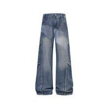 Load image into Gallery viewer, Denim Pants Men's Design Desert Style Flared Tapered Fit Casual Straight Leg Jeans
