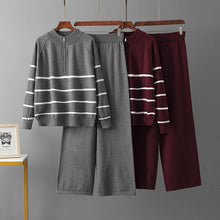 Load image into Gallery viewer, Striped loose two-piece set for women
