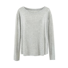 Load image into Gallery viewer, Smooth Semi-Transparent Lyocell, Lazy Two-Way Wear, One-Shoulder Slash Neck, Bare-Skin Feel, Long Sleeve
