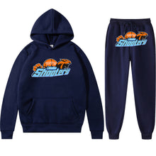 Load image into Gallery viewer, Men's Loose Graphic Print Long Sleeve Hooded Sweatshirt Two-Piece Set
