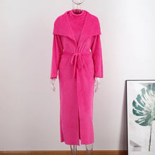 Load image into Gallery viewer, Women Long Cardigan Dress 2 Piece Set
