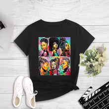 Load image into Gallery viewer, Printed Round Neck Pullover T-Shirt for Women Fashionable Casual Top
