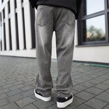 Load image into Gallery viewer, Comfortable Casual Men's Distressed Washed Gray Jeans
