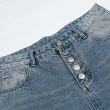 Load image into Gallery viewer, White washed denim shorts
