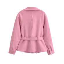 Load image into Gallery viewer, Belt jacket+skirt set for women's clothing
