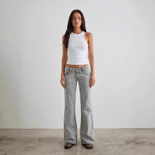 Load image into Gallery viewer, Elastic Slim Fit Solid Color Flared Jeans for Women
