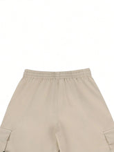 Load image into Gallery viewer, Men's 3/4-Length Cargo Shorts — Woven Twill Fabric, Multi-Pocket Casual Trousers. Non-Stretch Adult Apparel for Summer
