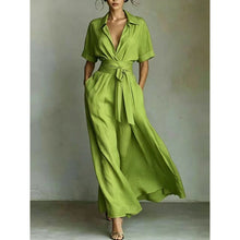Load image into Gallery viewer, Solid Color Waist Slimming Dress
