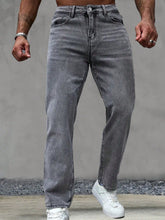 Load image into Gallery viewer, Casual Gray Washed Vintage Denim Pants for Men
