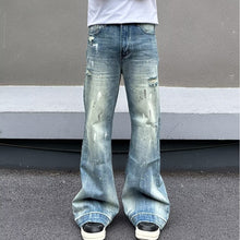 Load image into Gallery viewer, Splatter Paint Ripped Flared Jeans Pants
