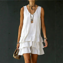 Lade das Bild in den Galerie-Viewer, Fashionable Women's Loose Casual Solid Color Side Pocket Tank Dress
