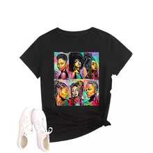 Load image into Gallery viewer, Printed Round Neck Pullover T-Shirt for Women Fashionable Casual Top
