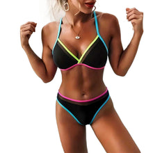 Lade das Bild in den Galerie-Viewer, Black Two-Piece Swimwear, Sexy Beachwear

