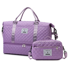 Load image into Gallery viewer, Checkered Dry-Wet Separation Sports Tote Bag
