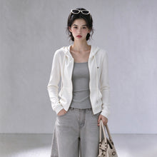 Load image into Gallery viewer, Striped Hooded Double Zipper Hoodie Jacket Two-Piece Set
