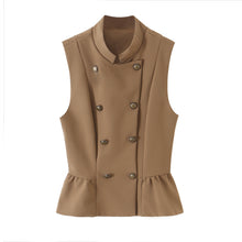 Load image into Gallery viewer, Standing collar short skirt style vest woman
