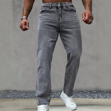 Load image into Gallery viewer, Casual Gray Washed Vintage Denim Pants for Men

