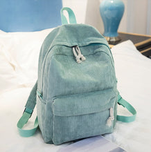 Load image into Gallery viewer, Etsy Cross-border Cute Corduroy Large Capacity Backpack with Adhesive for Letters, Kids and Students School Bag
