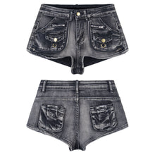 Load image into Gallery viewer, Washed and worn low rise jeans for women
