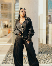 Load image into Gallery viewer, Stylish Stitched Curved Hem Denim Pants
