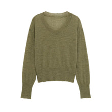 Load image into Gallery viewer, Color wiping effect knitted sweater for women's clothing
