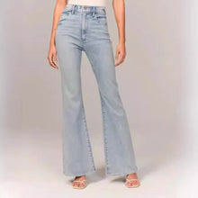 Load image into Gallery viewer, Women's flared pants new fashion light color jeans for women
