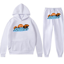 Load image into Gallery viewer, Men's Loose Graphic Print Long Sleeve Hooded Sweatshirt Two-Piece Set
