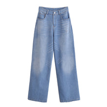 Load image into Gallery viewer, Vintage distressed long jeans for women

