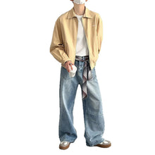 Load image into Gallery viewer, Washed Loose Casual Wide Leg Long Pants with Pocket Design Denim Trousers
