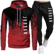 Load image into Gallery viewer, Men's 2-Piece Lightweight Hooded Sweatshirt and Jogger Set
