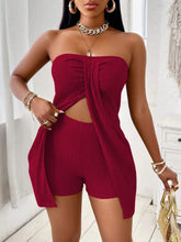Charger l'image dans la galerie, Sexy Strapless Knit Two-Piece Set with Shorts,
