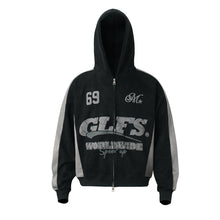 Load image into Gallery viewer, Suede zipper hoodie for men

