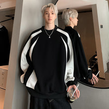 Load image into Gallery viewer, Striped patchwork hoodie for men in spring and autumn
