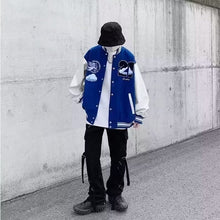 Load image into Gallery viewer, Vintage  Embroidery College Bomber Jacket
