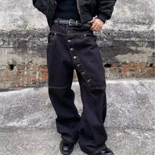 Load image into Gallery viewer, Curved Long Button-Down Design Jeans
