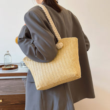 Load image into Gallery viewer, Straw Woven  Single Shoulder Tote Bag
