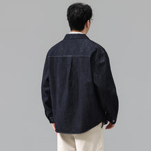 Load image into Gallery viewer, High Street Raw Denim Long Sleeve Collar Shirt
