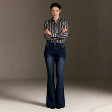Load image into Gallery viewer, Retro High-Waisted Flared Slim-Fitting, Stylish Jeans
