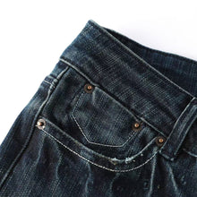 Load image into Gallery viewer, Low waisted bamboo striped slightly flared jeans for women
