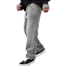 Load image into Gallery viewer, Comfortable Casual Men's Distressed Washed Gray Jeans

