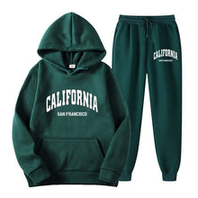 Load image into Gallery viewer, Oversize Fleece-Lined Long Sleeve Pullover Hoodie Set
