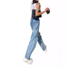 Load image into Gallery viewer, High waisted ripped jeans for women
