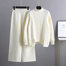 Load image into Gallery viewer, Women Sweater  Wide Leg Pant Two Piece Sets
