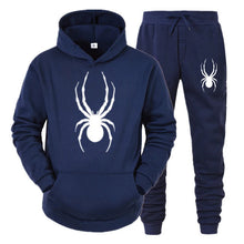 Load image into Gallery viewer, Men's Plus Size Spider Print Hoodie and Sweatpants Set

