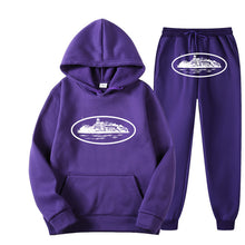 Load image into Gallery viewer, Plus Size Long Sleeve Pullover Hoodie Sweatpants Set
