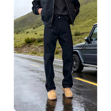 Load image into Gallery viewer, Vintage Black Flared Jeans Men Cleanfit Vibe Style Knife-Edge Pants
