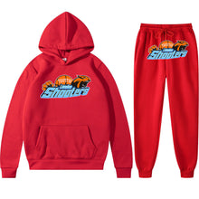 Load image into Gallery viewer, Men's Loose Graphic Print Long Sleeve Hooded Sweatshirt Two-Piece Set
